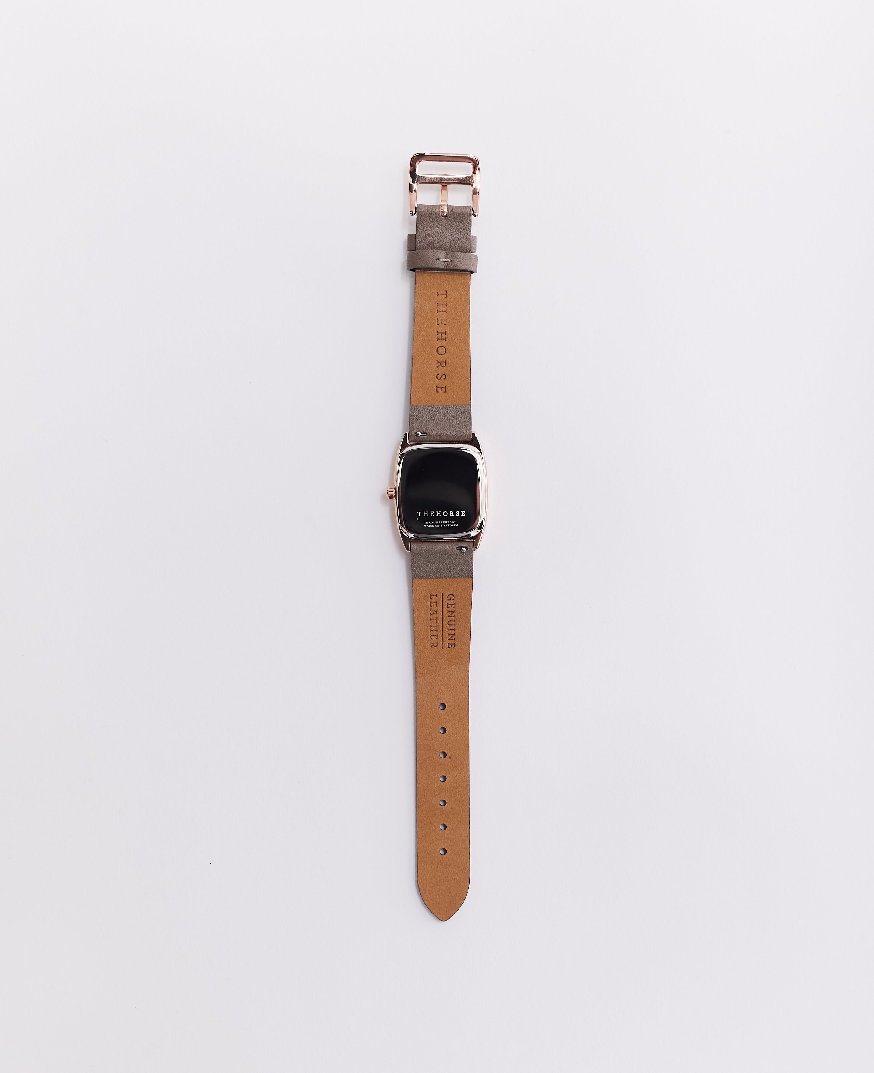 Elegant Rose Gold Dress Watch with White Dial & Dark Grey Leather Strap - Perfect for Weddings, Business Meetings & Formal Events