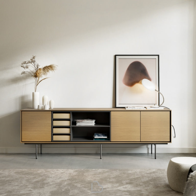 Aura L 244 P53 Sideboard - Modern Wooden Buffet Cabinet with Storage for Dining Room & Living Room | Perfect for Home Decor & Organization
