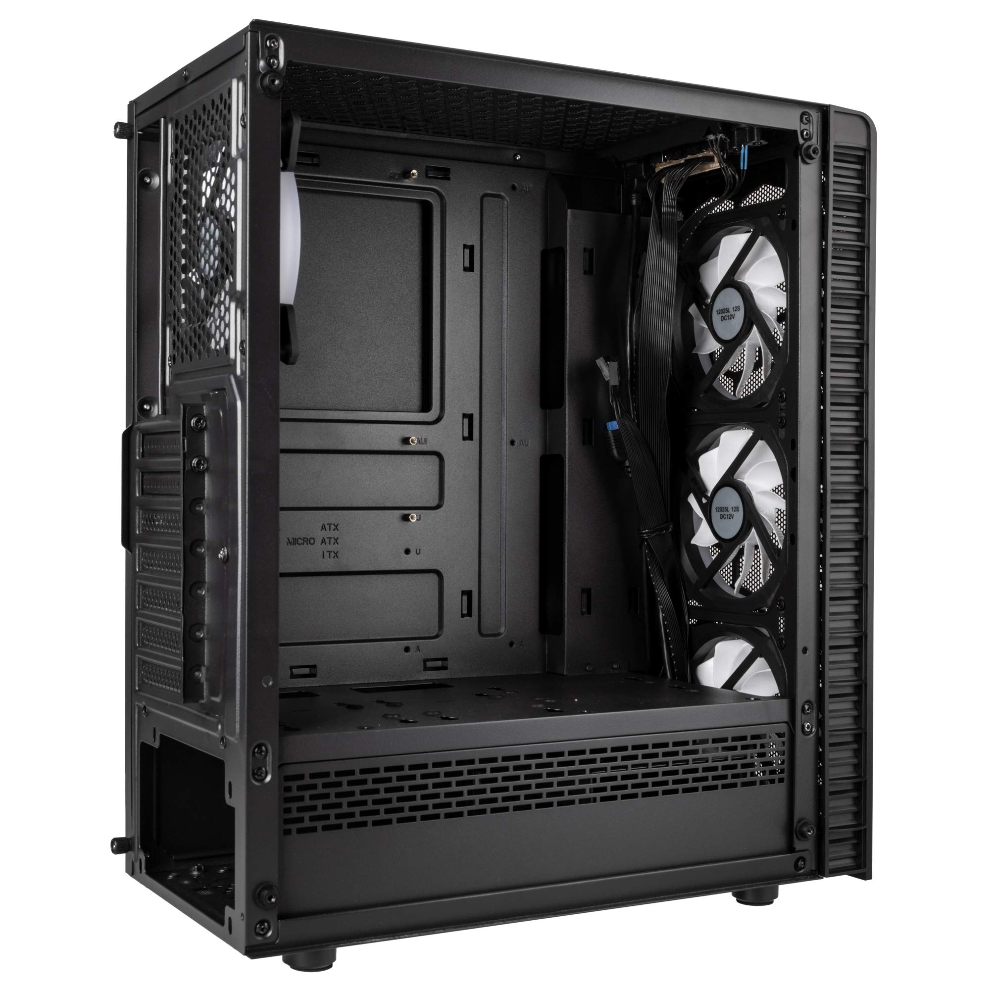 KOLINK Observatory Lite Mesh Midi Tower ATX PC Case - RGB Gaming Computer Case with Tempered Glass & Fans - Perfect for Gaming Rigs, Workstations, and Custom PC Builds
