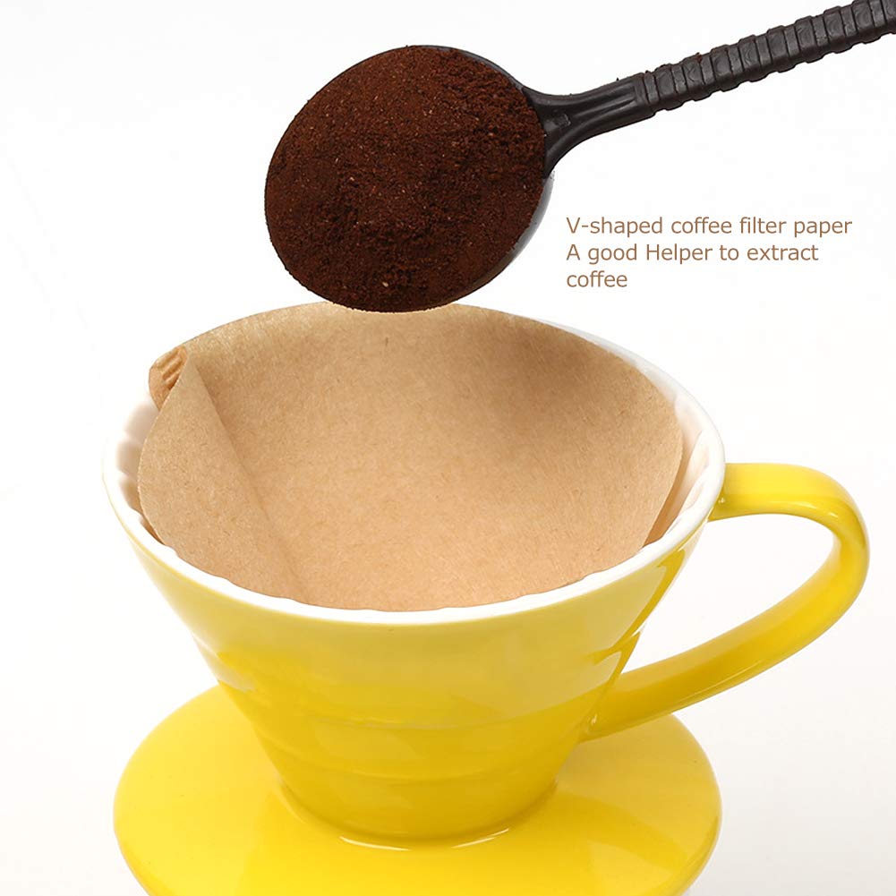 80Pcs Cone Coffee Filters for Drip Coffee Pot - Home & Office Brewing