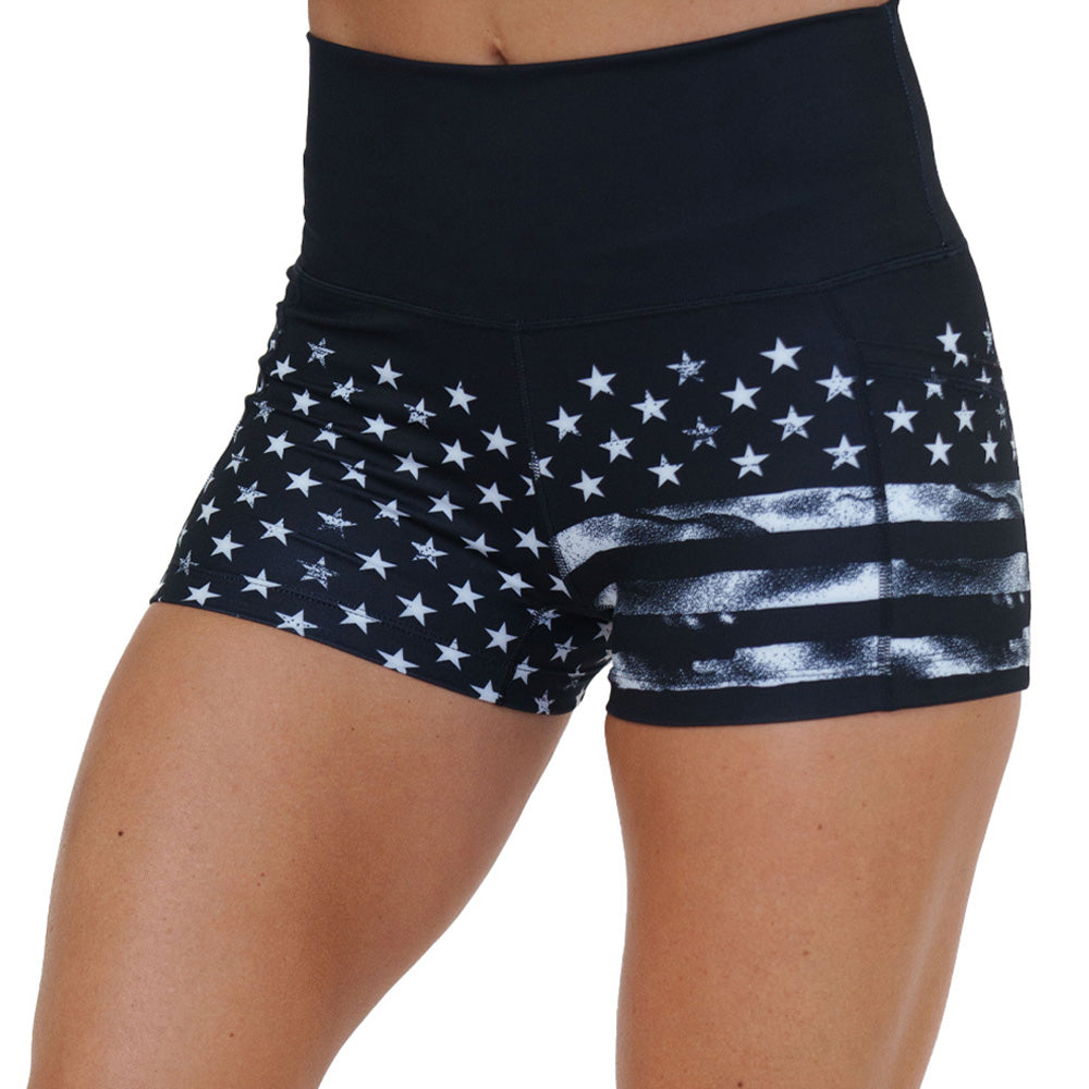 American Flag Shorts - Patriotic Stars & Stripes Athletic Shorts for Men & Women - Perfect for 4th of July, Workouts & Casual Wear