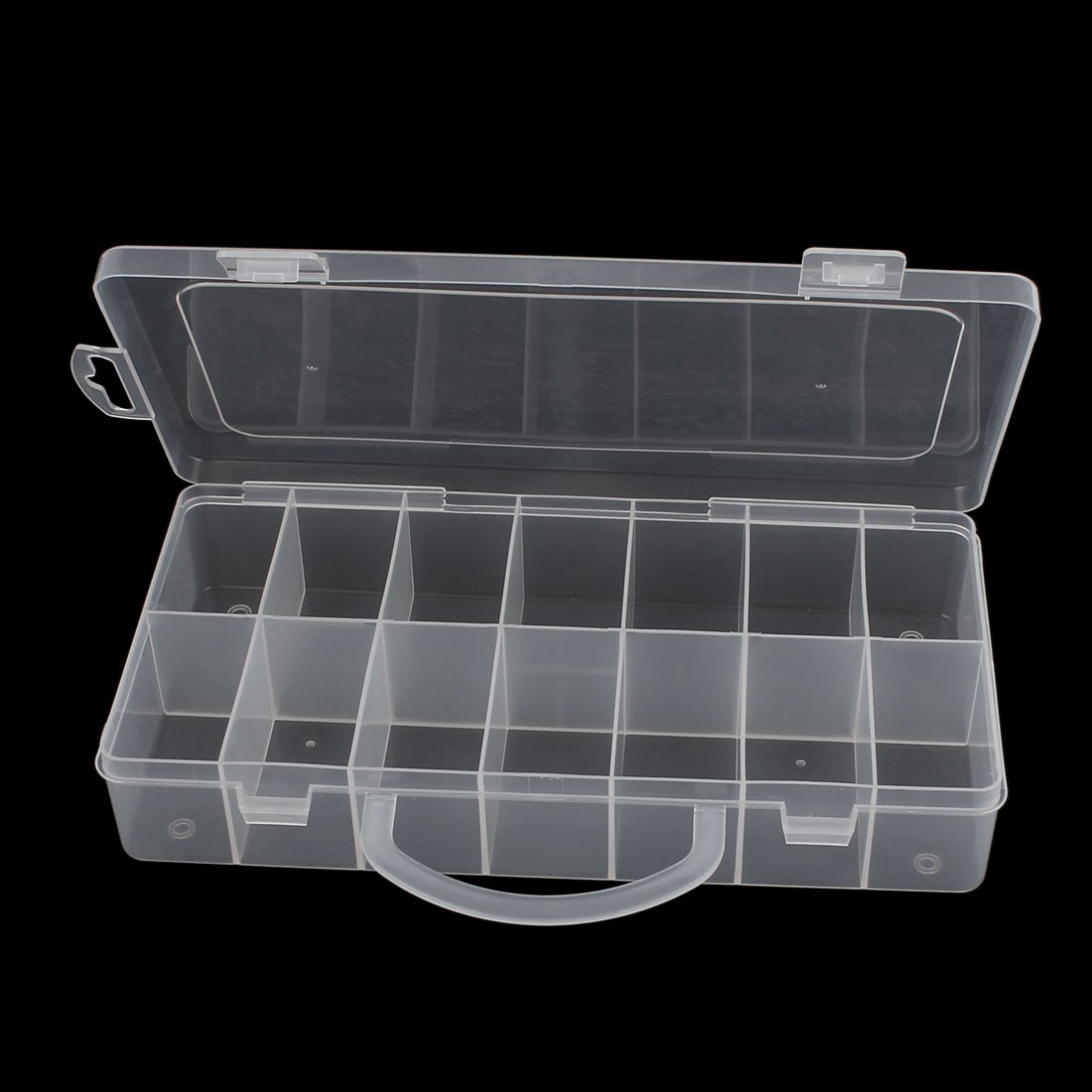 14-Slot Plastic Rectangular Tool Organizer - Electronic Components Storage Box for DIY, Crafts & Workshop Organization | Durable Tool Box for Small Parts, Nails, Screws & Hardware Accessories