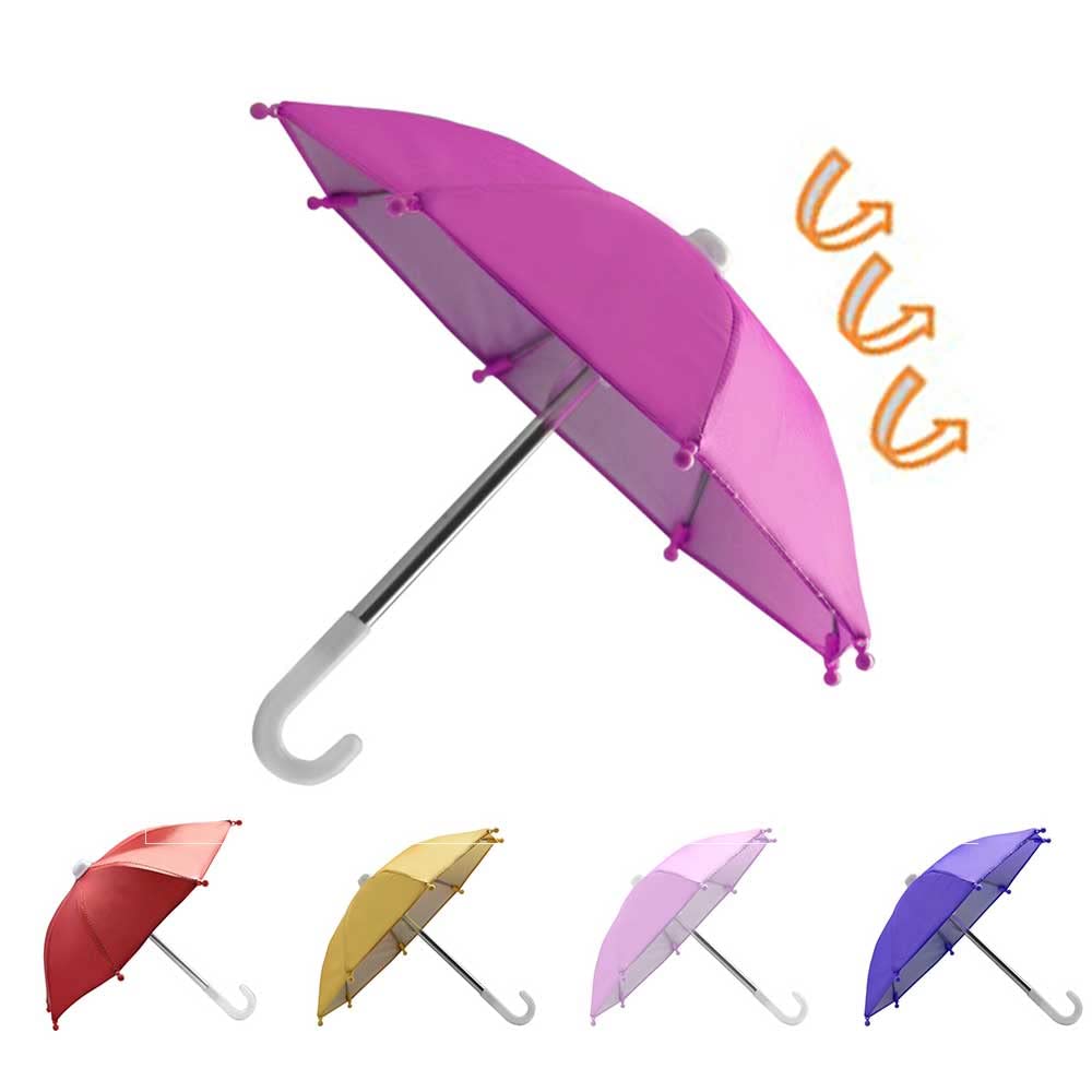 Sun Umbrella Phone Holder - Waterproof Mini Folding Umbrella for Cell Phone Stand, Anti-Glare & Reflection Protection (Purplish Red) - Perfect for Outdoor Events, Beach Trips, and Sunny Day Photography