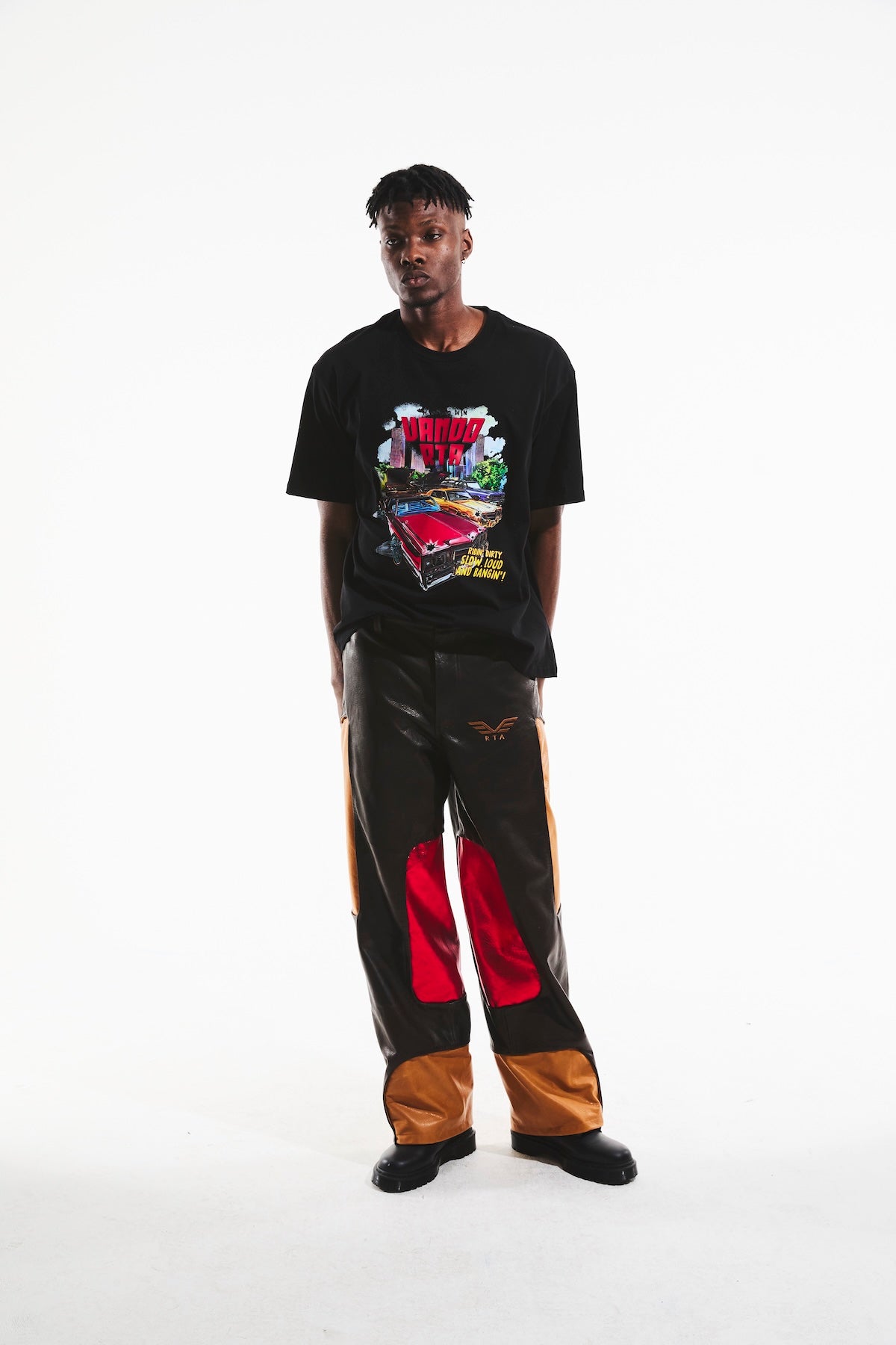 Colin Oversized Short Sleeve T-Shirt for Men | Black Slab Cars Graphic Tee | Casual Streetwear & Summer Outfit Essential