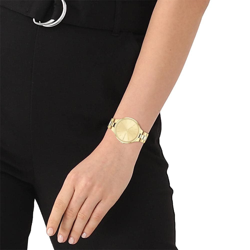 Calvin Klein Gold Dial Stainless Steel Unisex Watch 25200126 - Stylish & Durable for Men & Women - Perfect for Office, Party & Everyday Wear