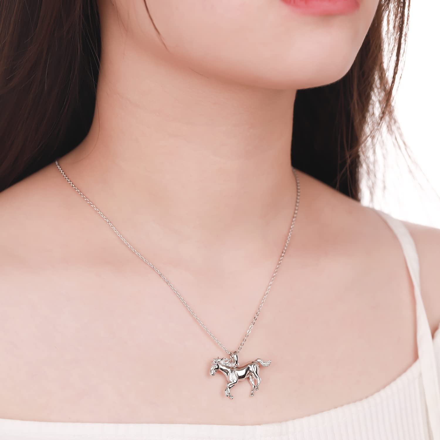 925 Sterling Silver Horse Necklace for Women - Elegant Jewelry Gift for Horse Lovers | Perfect for Birthday, Anniversary & Everyday Wear