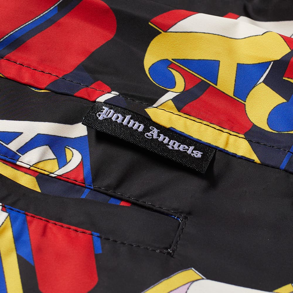 Palm Angels 3D Logo Swim Shorts for Men - Quick Dry Beach Swimwear with Mesh Lining - Perfect for Pool, Vacation & Summer Water Activities