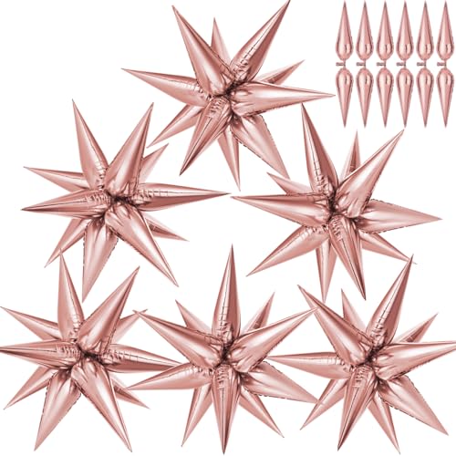 Rose Gold Star Cones, 26 Inch