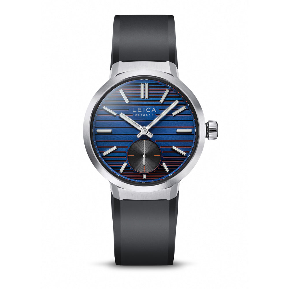 Leica ZM 12 Steel Blue Orange Watch - Luxury Swiss Automatic Men's Watch with Date Function - Perfect for Business, Formal Events & Collectors