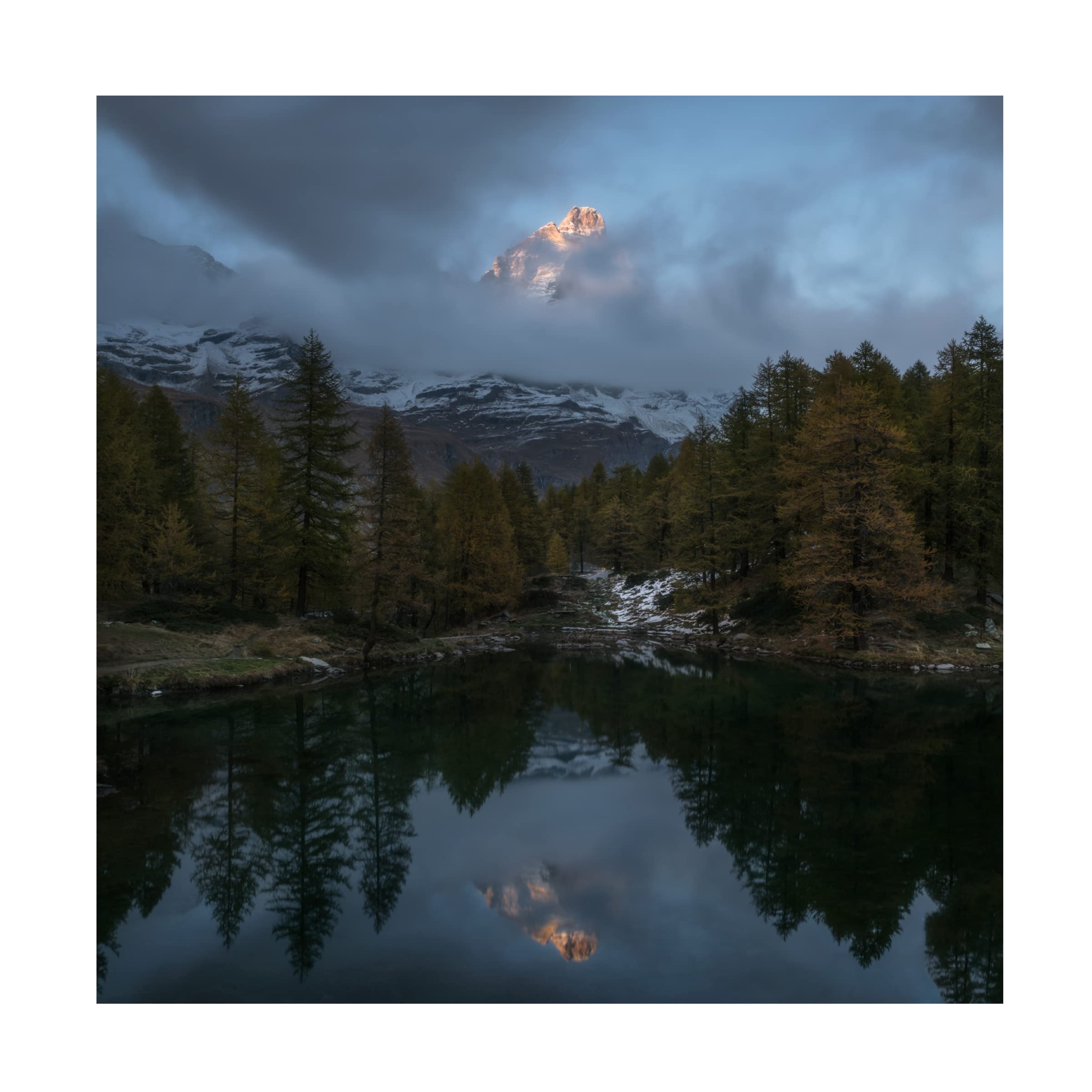 Alfredo Bruzzone 'The Matterhorn' Canvas Wall Art Print - Premium Landscape Painting for Living Room, Bedroom & Office Decor