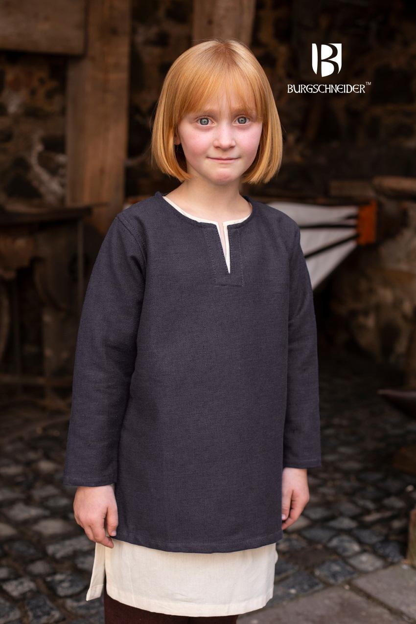 Eriksson Grey Kids' Tunic - Comfortable Cotton Blend Top for Boys & Girls - Perfect for School, Playdates & Casual Outings