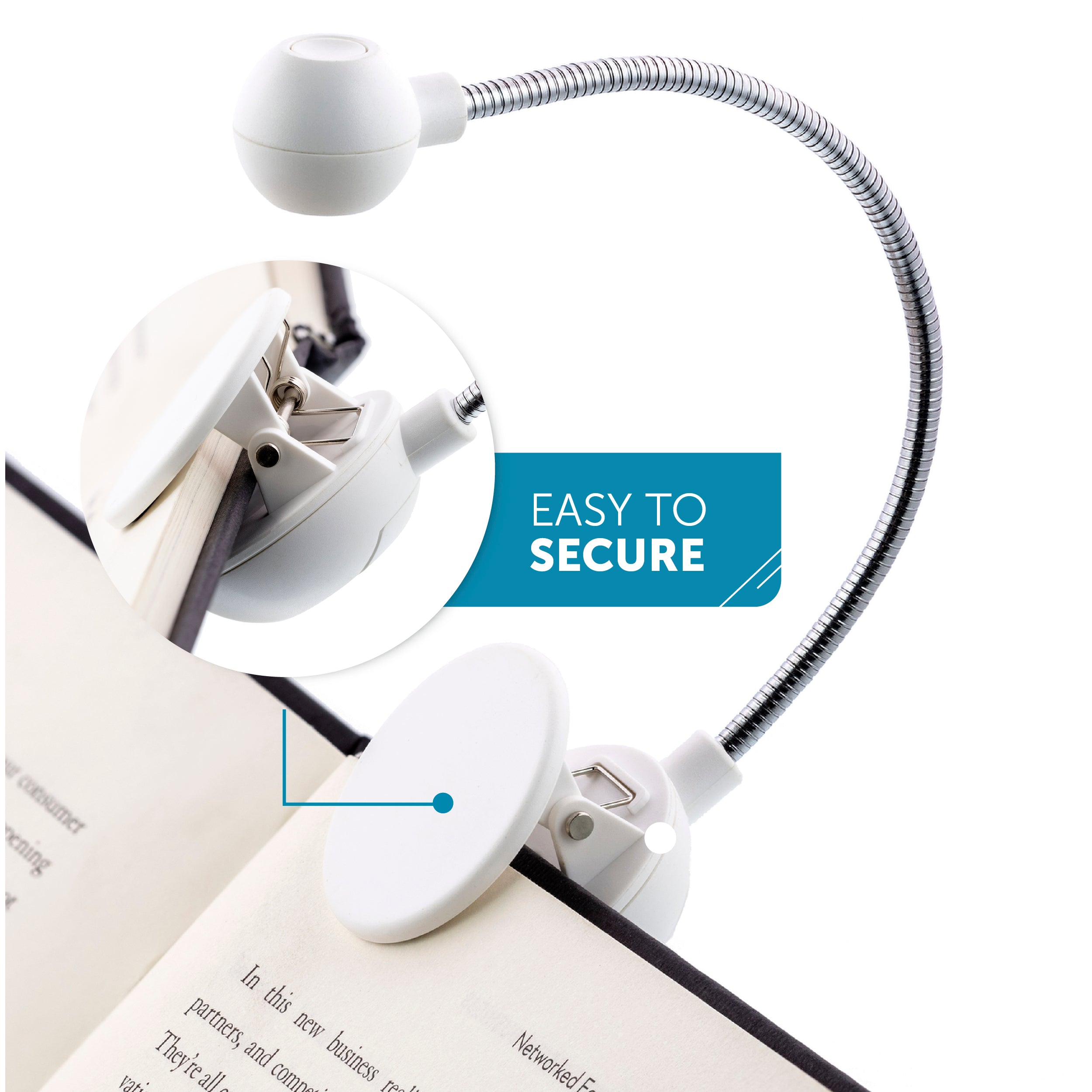 USB Rechargeable Clip-On Book Light for Reading in Bed - Perfect for Nighttime Reading, Travel, and Studying