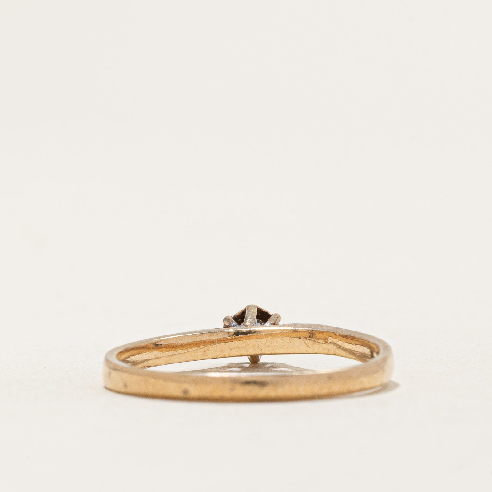0.03ct Single Stone Diamond Cathedral Engagement Ring - Size 7.5 | Elegant Wedding Band for Proposals & Anniversaries | Perfect Gift for Her
