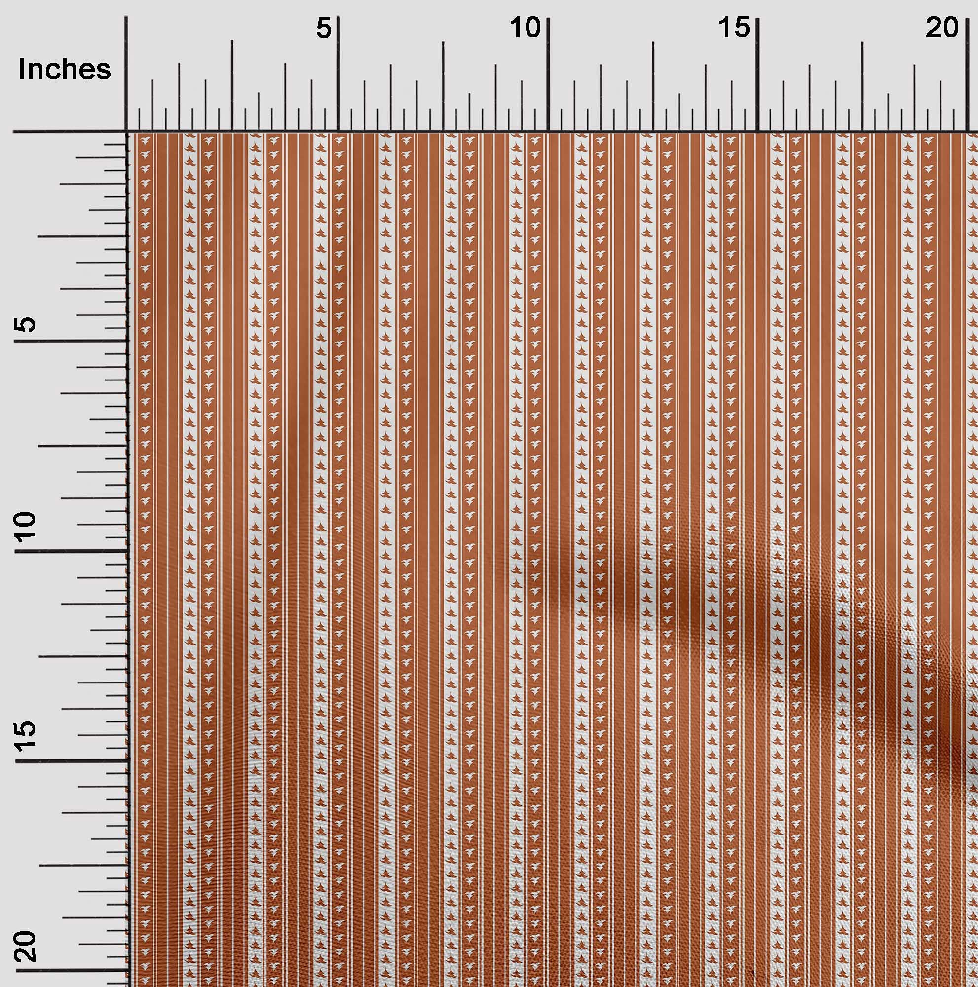 oneOone Georgette Viscose Rust Brown Fabric - 42 Inch Wide Printed Sewing Material by The Yard for DIY Clothing, Dresses & Home Decor | Christmas Crafting & Holiday Sewing Projects
