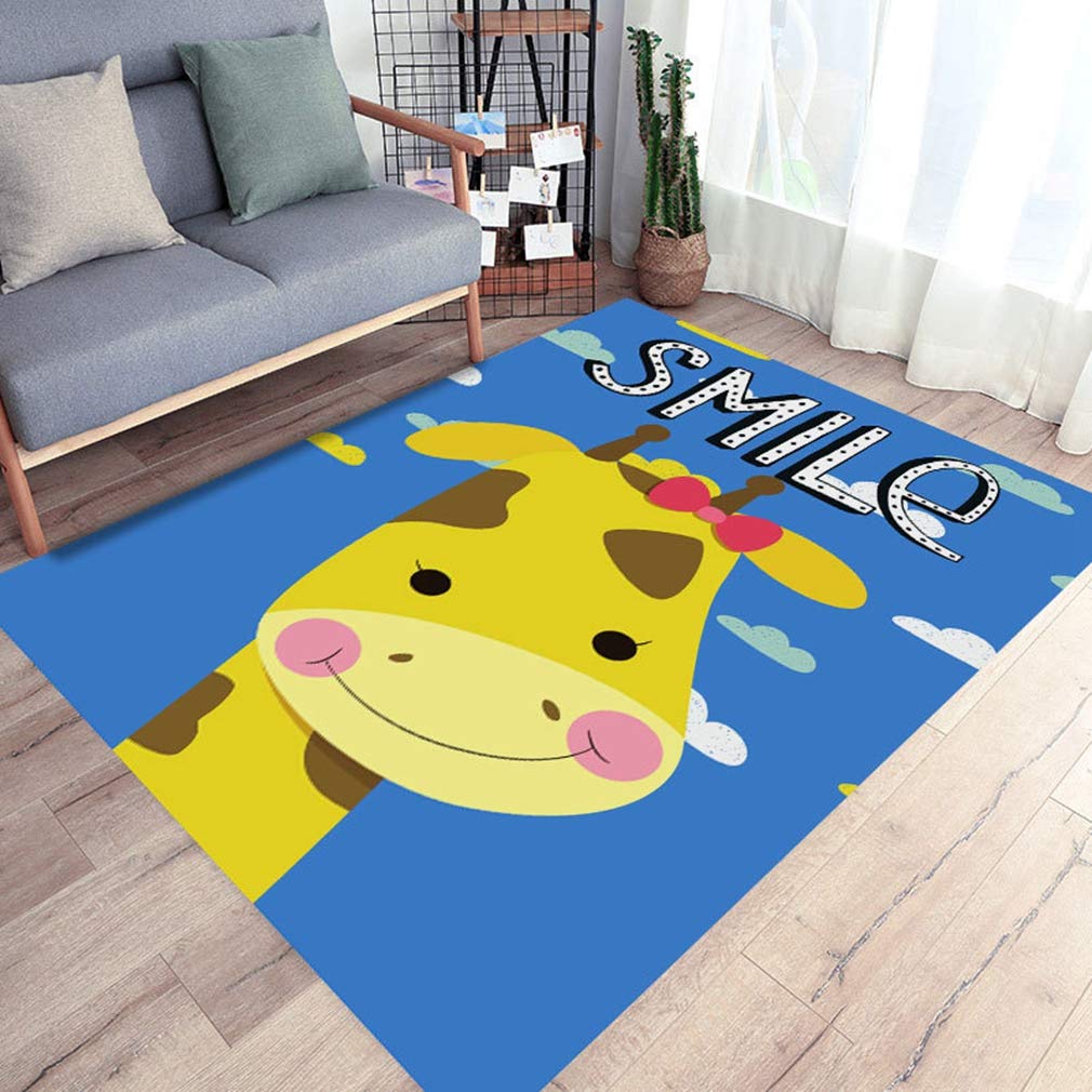 MOXIC Soft Non-Slip Kids Play Mat - 4'x9' Modern Nordic Animal Print Rug for Children's Playroom, Nursery, Living Room & Bedroom - Safe Indoor/Outdoor Crawling Carpet for Toddlers (Perfect for Playtime, Learning & Home Decor)