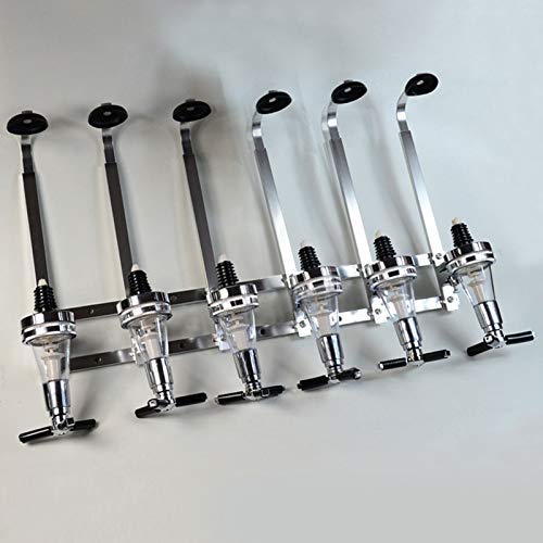 Premium Stainless Steel Wall Mount Wine Rack - Holds 6 Bottles for Wine, Spirits & Beverages | Space-Saving Bar Storage Solution for Home, Kitchen & Restaurant Decor