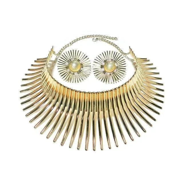 Authentic African Jewelry Handmade Beaded Necklace & Bracelet Set - Perfect for Weddings, Parties & Cultural Events