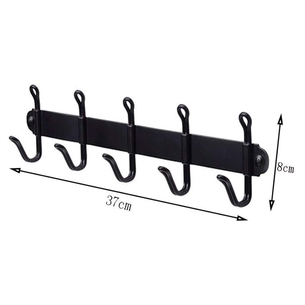 Stainless Steel Wall Mounted Coat Rack with 5 Hooks - Heavy Duty Metal Entryway Organizer for Coats, Hats, Towels & Robes - Perfect for Hallway, Bedroom & Bathroom Storage