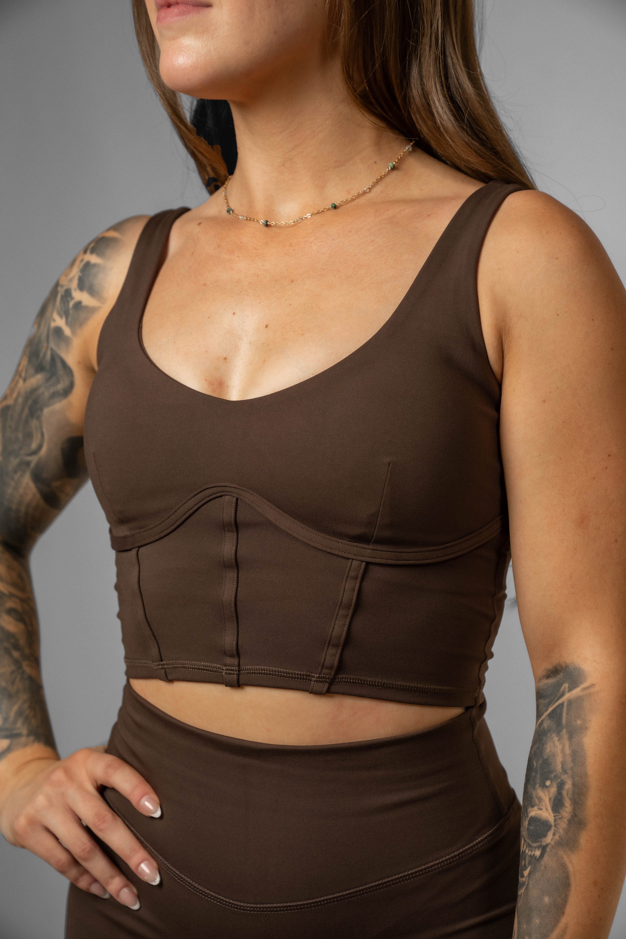 Sculpting Corset Crop Tank Top for Women - Slimming Workout Top for Yoga, Gym & Fashion Layering