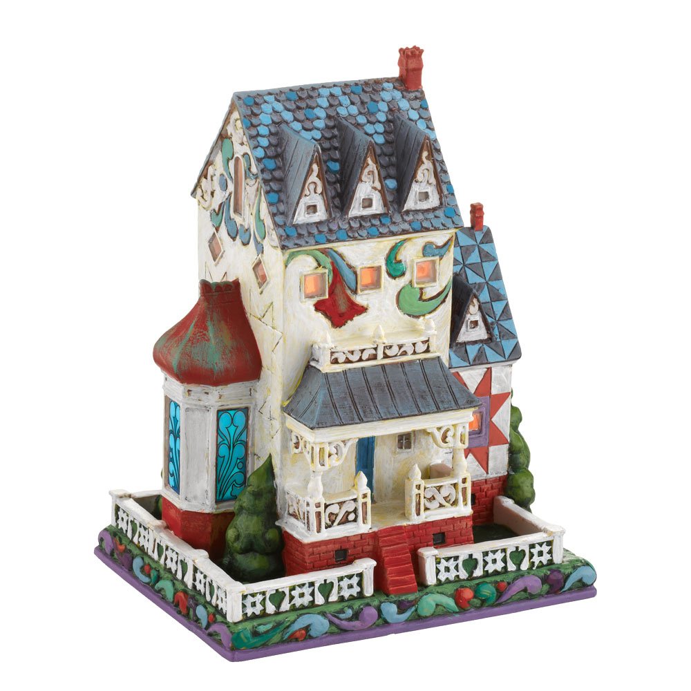 Jim Shore Dept 56 Village Homestead House 4021337 - Hand-Painted Christmas Collectible for Holiday Home Decor & Village Display