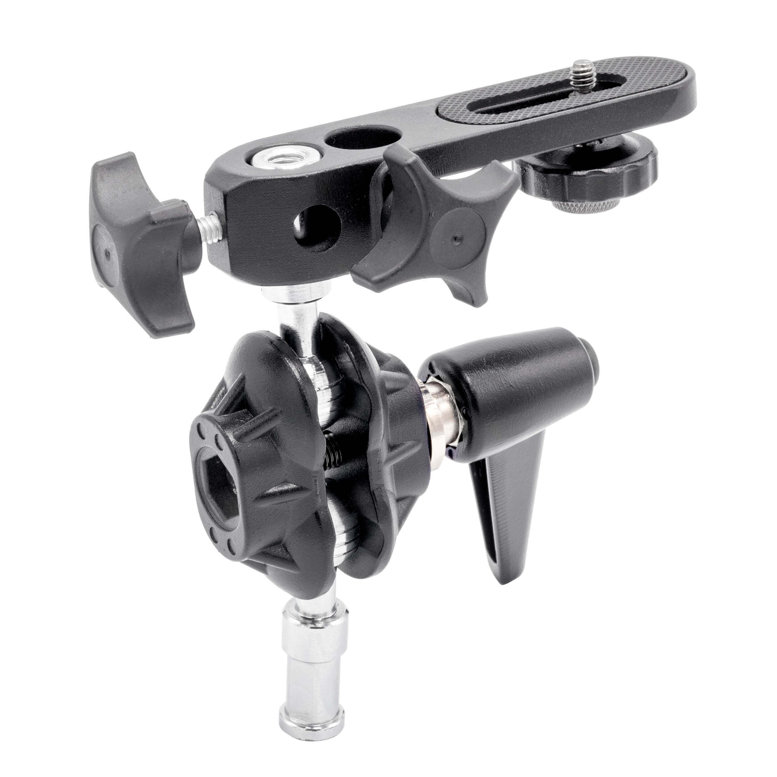 Double Ball Joint Adapter with Camera Platform Bracket - Universal Mount for DSLR, Action Cam & Smartphone - Perfect for Vlogging, Photography & Outdoor Adventures