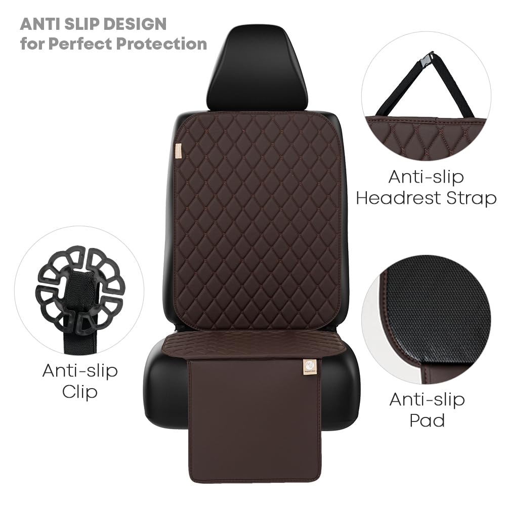 Waterproof Non-Slip Car Seat Cover Protector for Baby & Child Safety - Universal Fit for All Car Seats - Soft Comfortable Mat (Black) - Perfect for Travel, Daily Commute & Road Trips