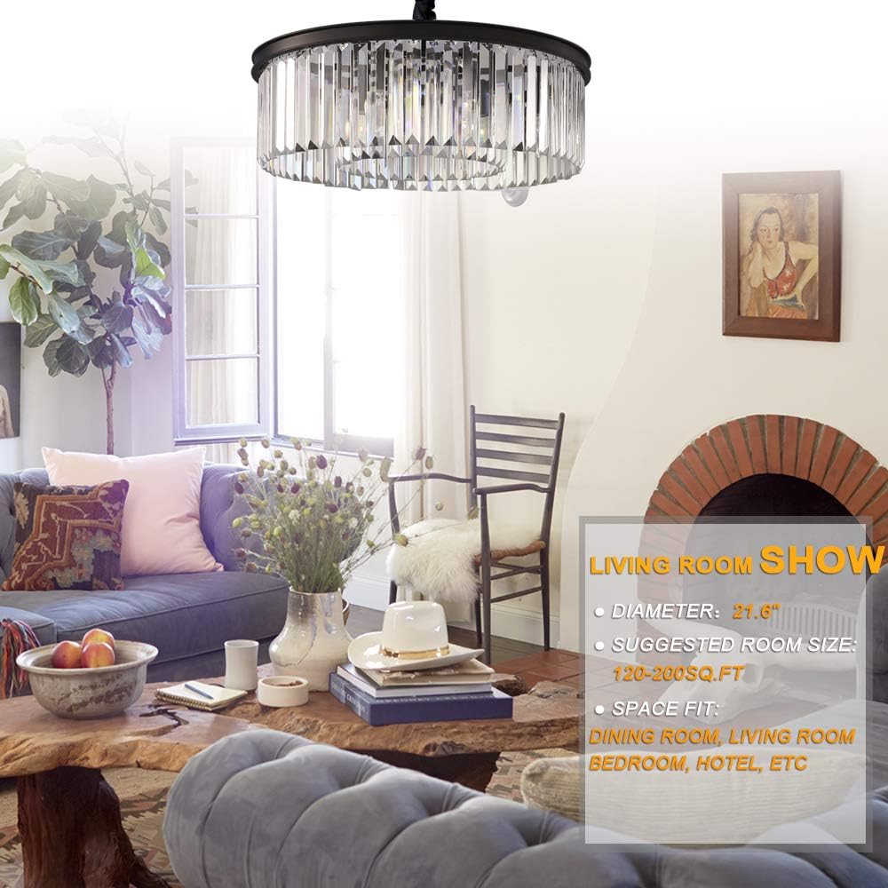 Modern Crystal Chandelier - 21.6