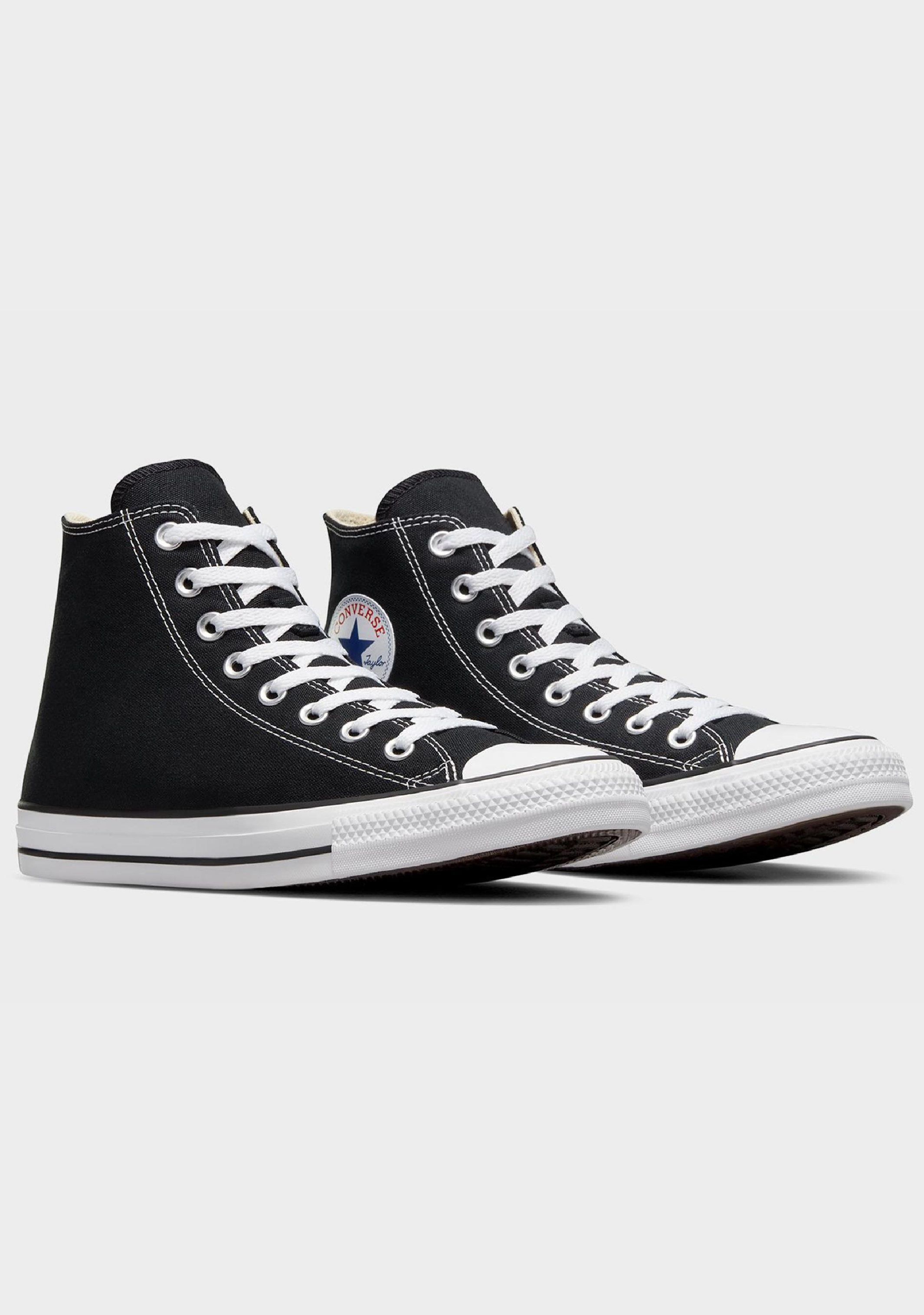 Converse Chuck Taylor All Star High Top Sneakers for Men & Women - Classic Black Canvas Shoes for Casual Wear, Street Style & Everyday Fashion