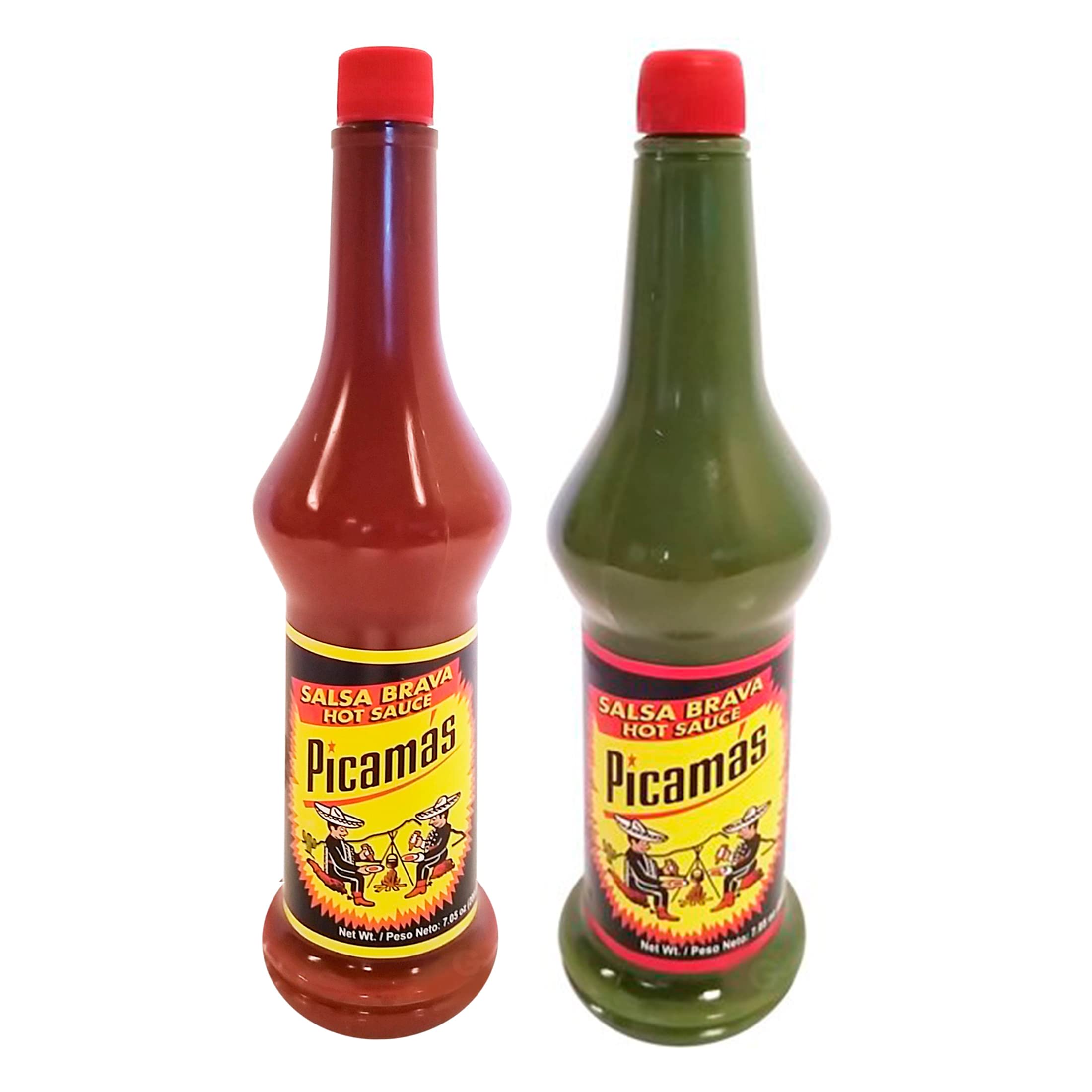 Picamas Hot Sauce & Salsa Brava 7.05 oz (2 Pack) - Authentic Guatemalan Hot Sauce - Perfect for Tacos, Nachos, and Spicy Food Lovers