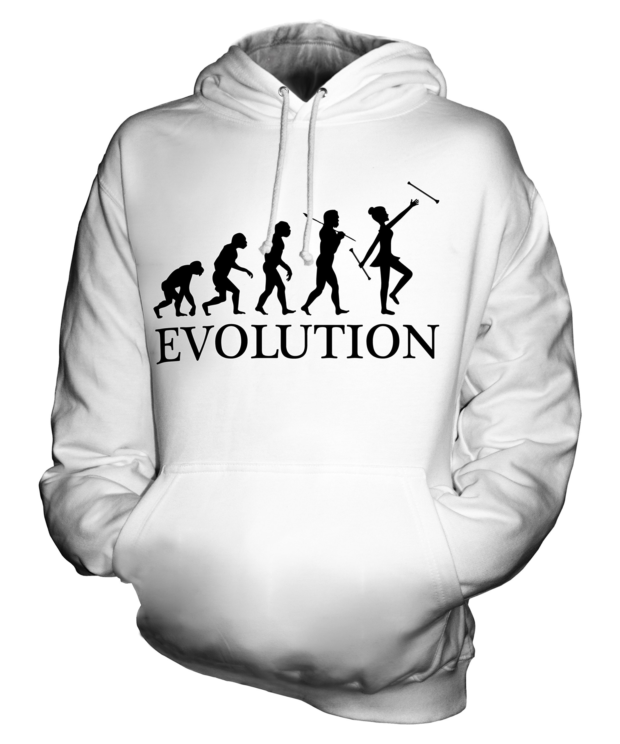 Unisex Evolution of Man Hoodie for Baton Twirlers - Comfortable Mens & Womens Pullover Sweatshirt for Dance Performances, Gymnastics, and Marching Band Events