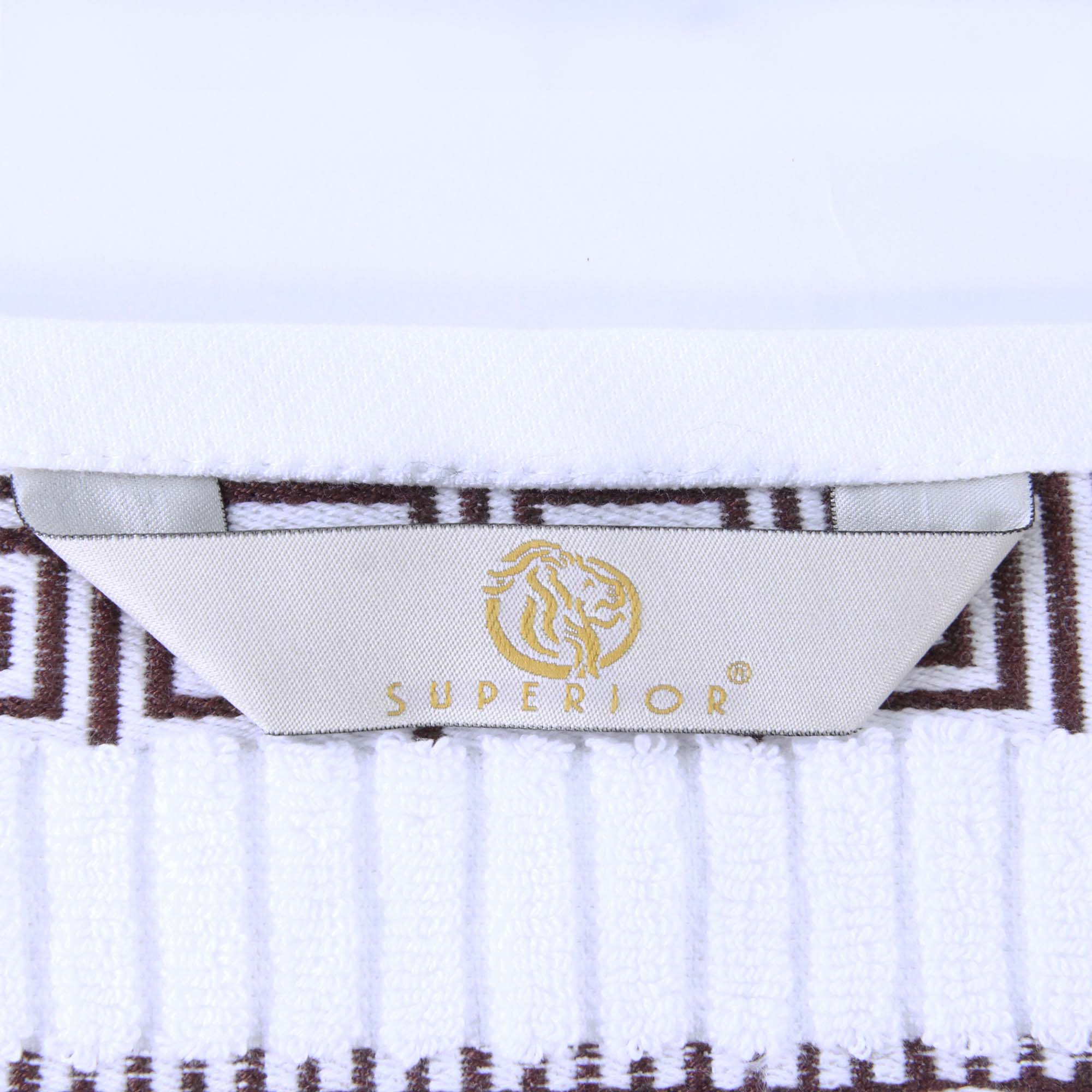 Premium Athens Cotton Greek Scroll & Floral 4-Piece Bath Towel Set - Soft & Absorbent for Spa, Bathroom & Guest Room Decor