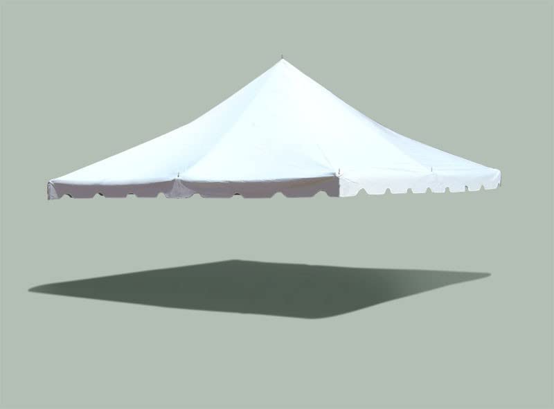 20' x 20' Replacement Weekender Pole Tent Top - 14oz Translucent Vinyl Canopy Cover for Party Tents | White Waterproof Outdoor Event Shelter | Commercial & Residential Use for Weddings, Picnics, Markets, and Backyard Gatherings (Top Only)