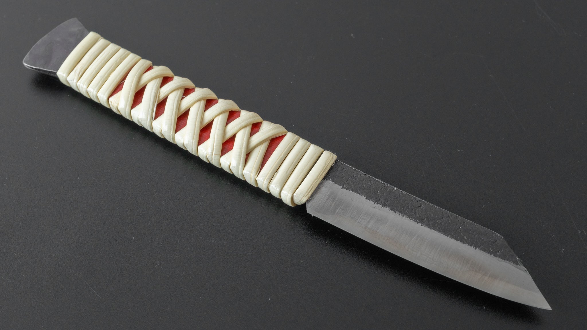 Higonokami Kiridashi Fixed Blade Knife with Rattan Handle - Traditional Japanese Utility Knife for Camping, Woodworking & Everyday Carry (EDC)
