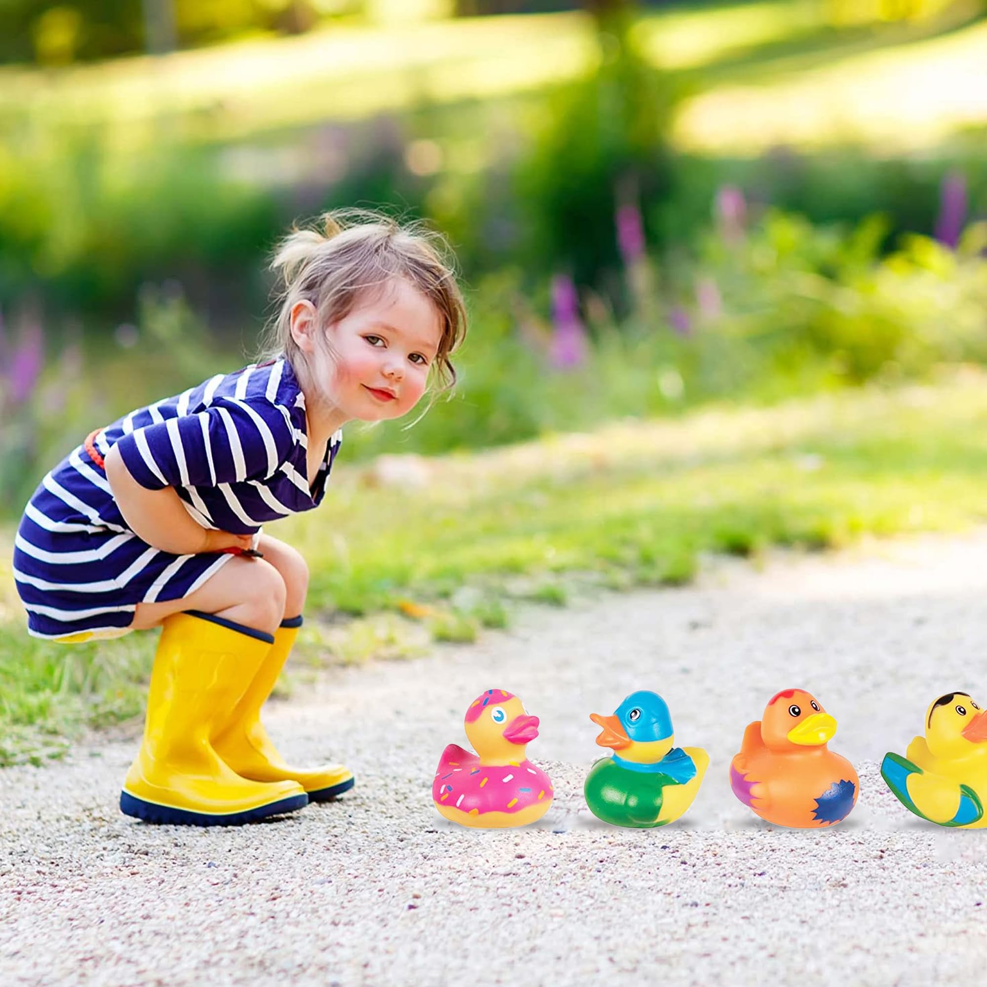 50-Pack Assorted Rubber Duckies for Baby Bath Toys | Mini Rubber Ducks Bulk Set for Toddler Party Favors, Baby Showers & Pool Fun | Cute Infant Bathtub & Swimming Pool Toys | Perfect for Birthday Gifts, Gender Reveals & Kids' Water Play