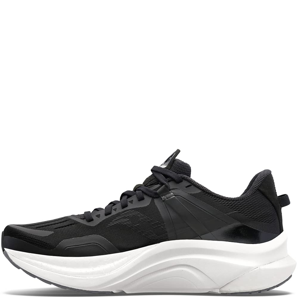 Saucony Men's Tempus Running Shoes - Lightweight Cushioned Sneakers for Men, Black/Fog, Size 15 | Ideal for Road Running, Jogging & Gym Workouts