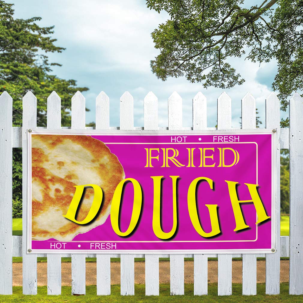 Custom Vinyl Banner for Restaurant & Cafe - Weatherproof Outdoor Sign with 6 Grommets (36x72 Inches) - Perfect for Doughnut Shops, Bars & Food Businesses