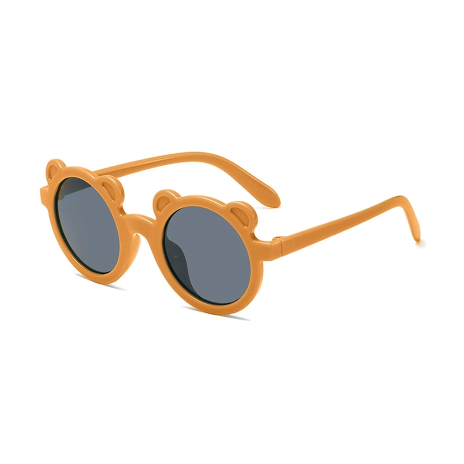 UV Protection Kids Sunglasses - Cute Cartoon Bear Cat Rainbow Round Sunglasses for Boys & Girls | Summer Sunflower Style Eyewear with Classic Design | Perfect for Beach, Outdoor Play & Sunny Day Activities (Bear-Style 9 Lenses)
