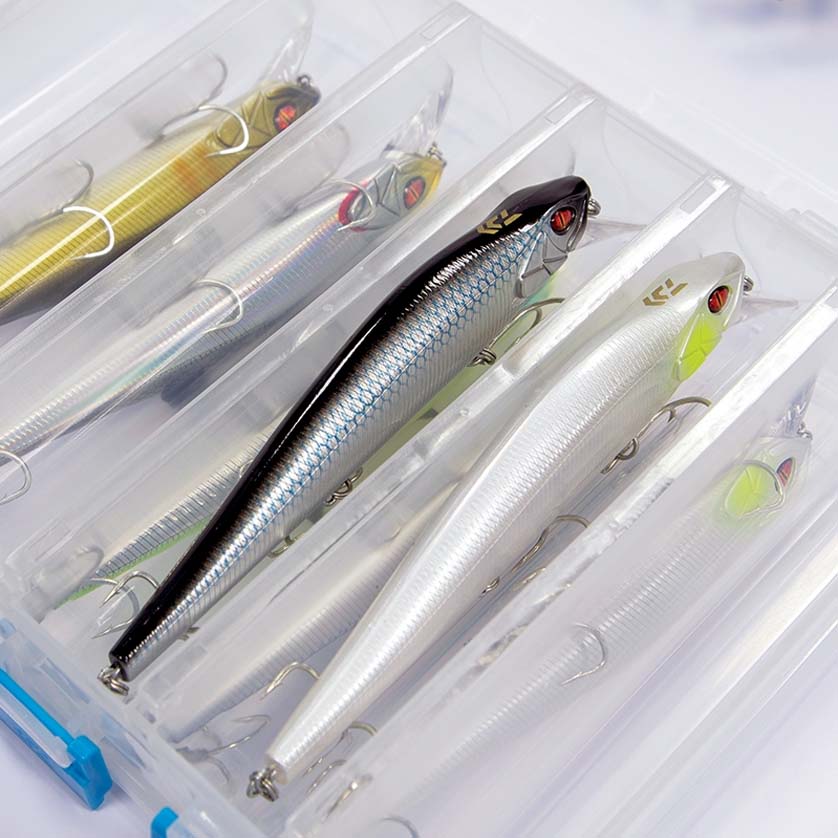 Daiwa Air Dry Bitz Double Sided Fishing Lure Box - Waterproof Tackle Storage for Bass, Trout & Saltwater Fishing - Ideal for Boat, Kayak & Shore Fishing Trips