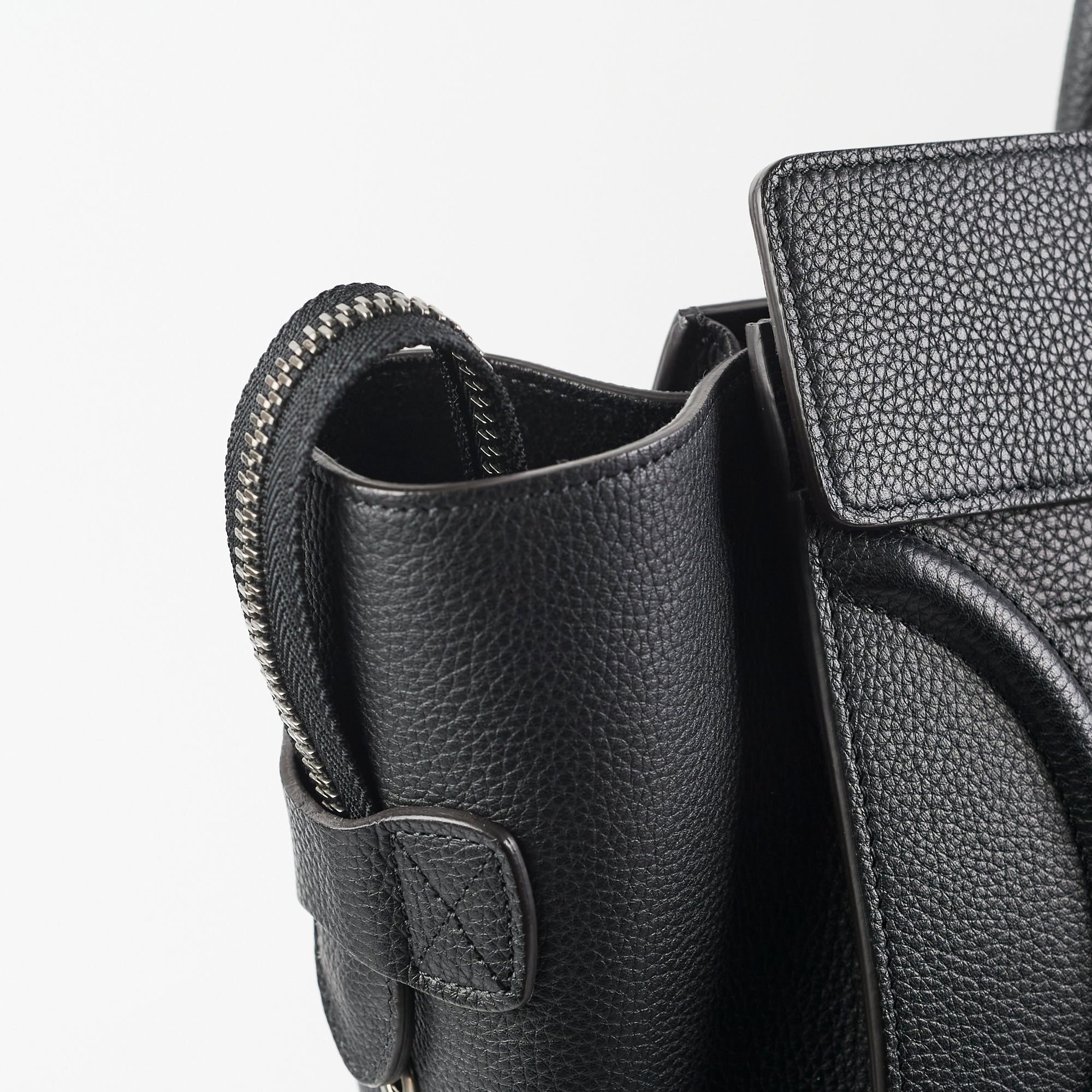 Celine Mini Luggage Bag in Black Grainy Leather - Perfect for Work, Travel & Everyday Use