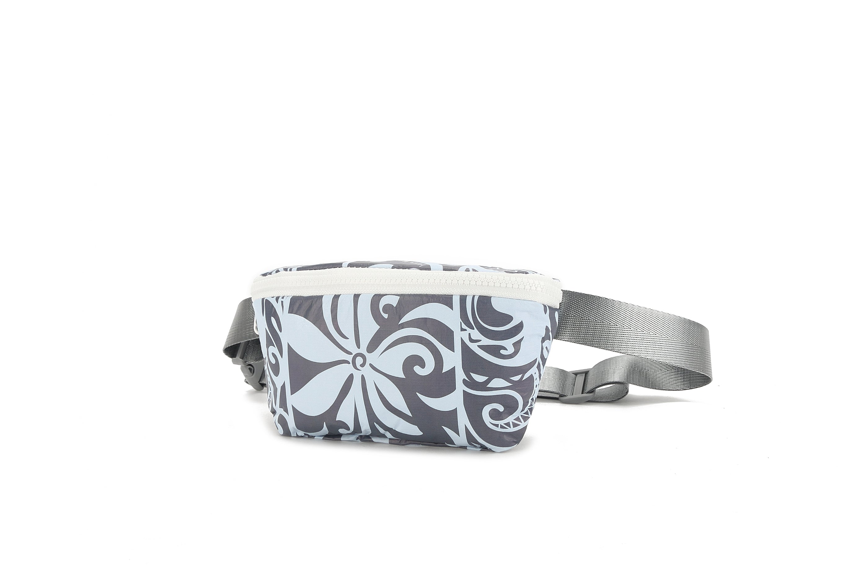 Trendy Fanny Pack Wai Wai Tapa Tiare in Teal - Perfect for Travel, Hiking, and Everyday Use