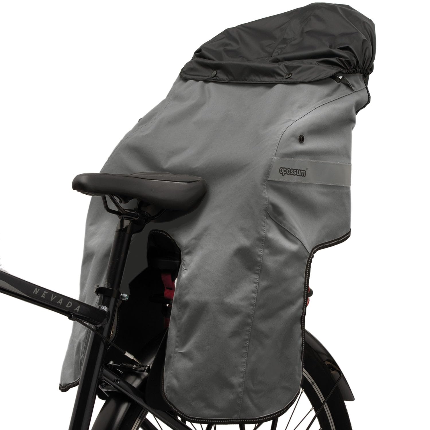 Tucano Urbano Thermal Child Bike Seat Cover with Removable Rain Hood - Waterproof & Windproof Back Seat Protector for Rear Mounted Child Bike Seats - Easy Installation with Taped Seams & Sealed Zipper - Perfect for Winter Cycling and Rainy Day Commutes