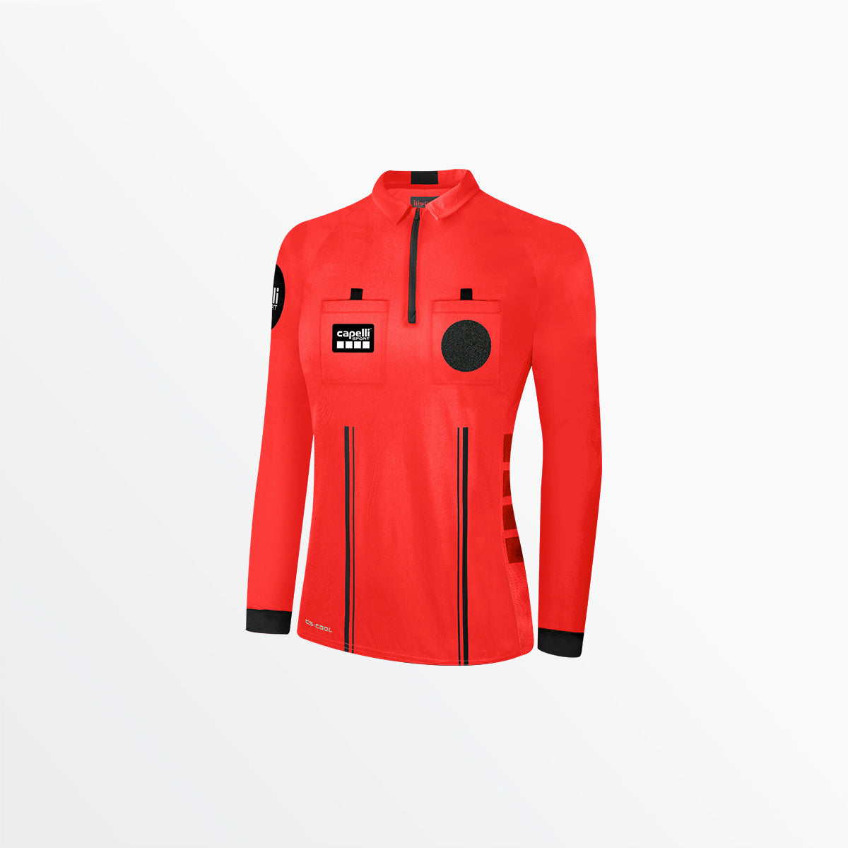 Women's Official Referee 1/4 Zip Long Sleeve Jersey - Comfortable Performance Shirt for Soccer, Basketball & Volleyball Games, Training & Outdoor Sports