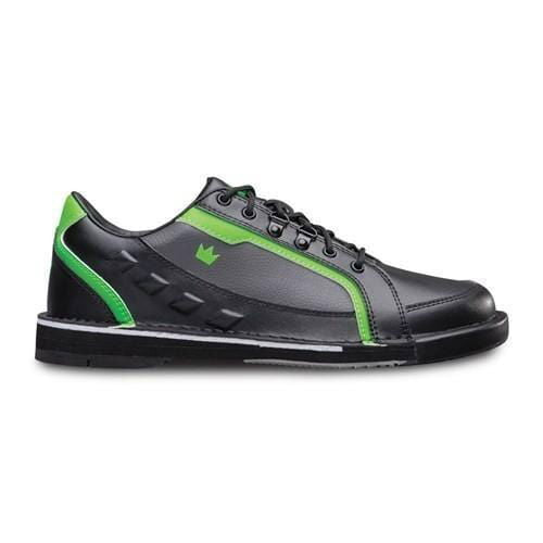 Brunswick Men's Punisher Black & Neon Green Right-Handed Wide Bowling Shoes - Perfect for League Play & Competitive Tournaments