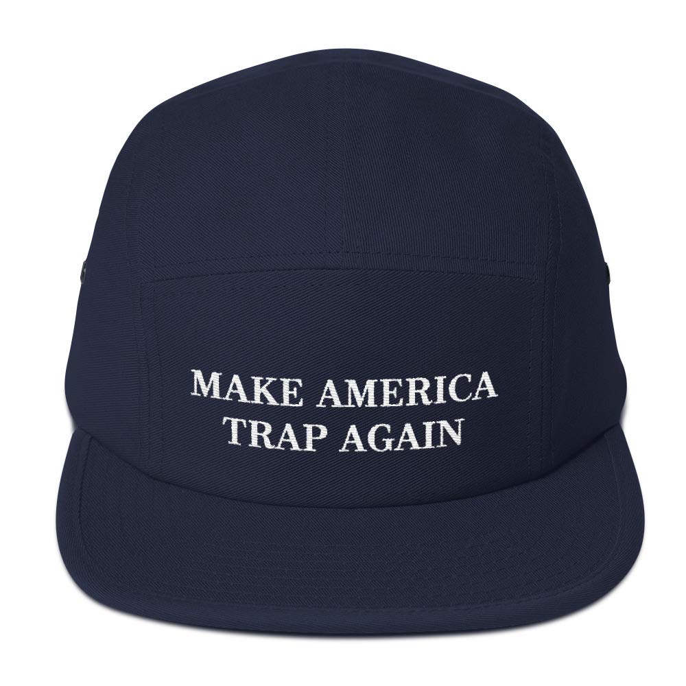 Make America Trap Again Hat - 5 Panel Camper Cap for Men & Women | Vintage Style Adjustable Snapback Trucker Hat for Outdoor, Hip Hop Fashion, and Streetwear