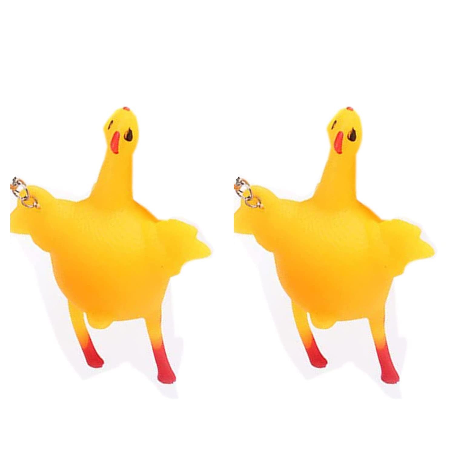 Funny Chicken Keychain Set! Includes Egg-Laying Chicken & Drumstick, Great for Fun and Humorous Gifts
