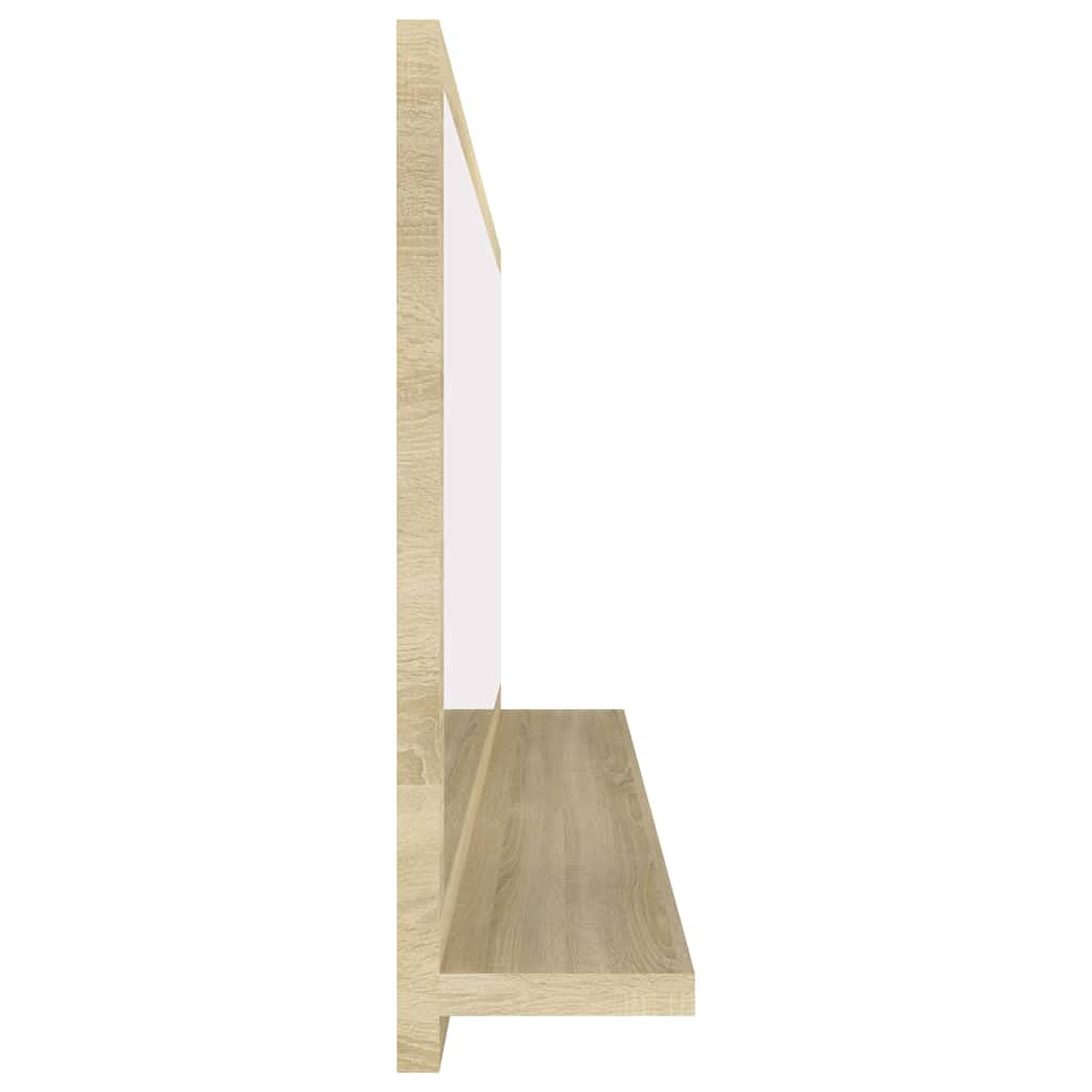 Modern Bathroom Vanity Set with Mirror - Sonoma Oak 39.4
