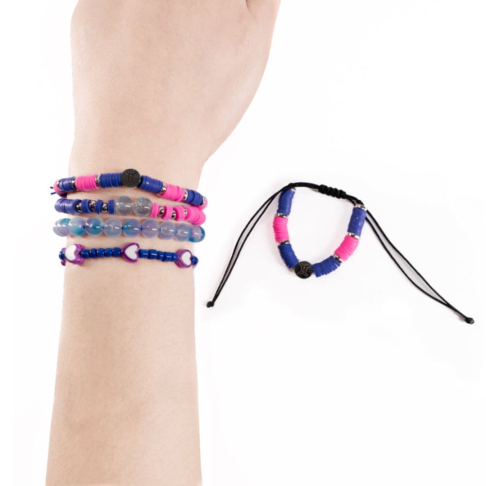 Plushie Dreadfuls Gemini Rabbit - Soft Stacking Friendship Bracelet for Zodiac Lovers, Best Friend Gifts & Everyday Wear
