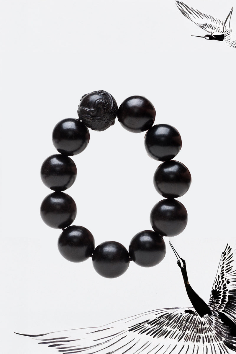 Handmade Wooden Bead Bracelet for Women - Natural Boho Style Adjustable Wristband - Perfect for Yoga, Meditation & Everyday Wear