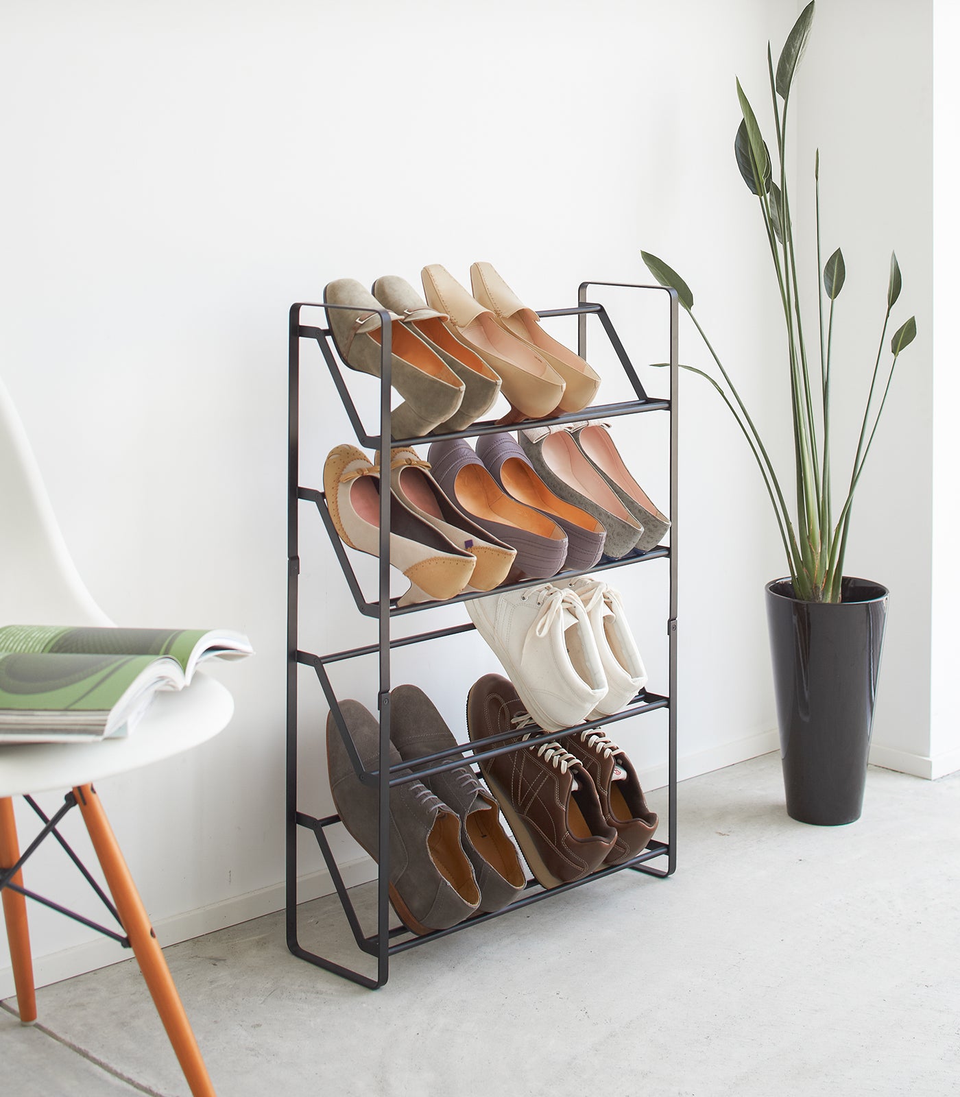 Space-Saving Slim Shoe Rack (31 Inches Height) - Durable Steel Shoe Organizer for Entryway, Closet & Small Spaces - Perfect for Apartments, Dorms & Home Organization