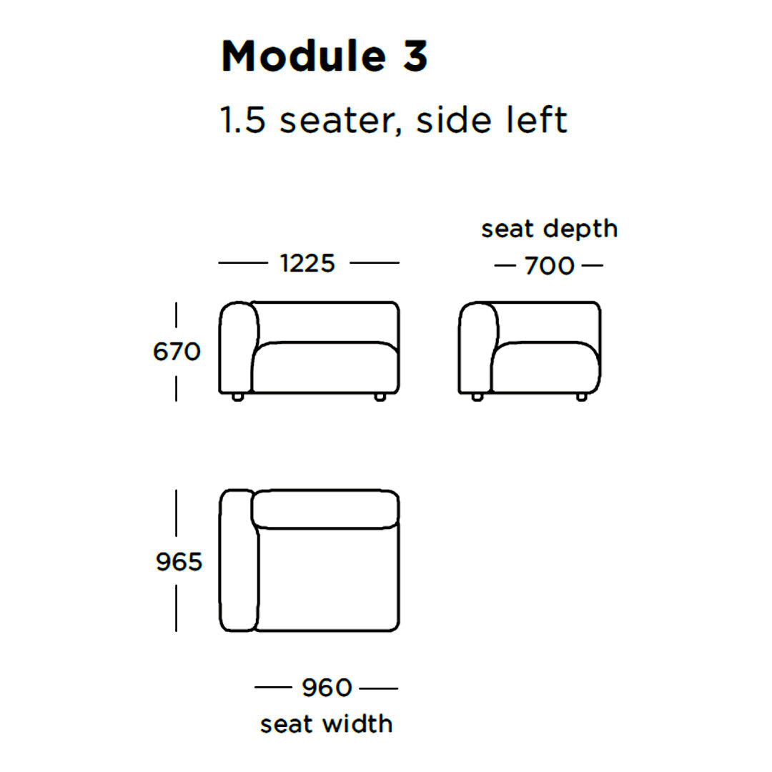 Boketto Modular Sofa Set (8-Piece Sectional) - Customizable Living Room Furniture for Modern Home & Office Spaces